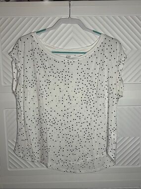GAP White Tee with Black Polka Dots - Short Sleeve